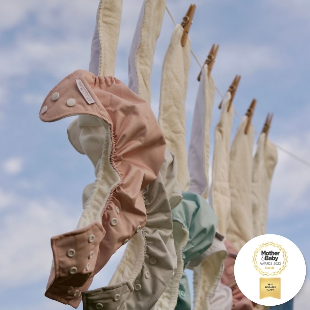 all in one award winning reusable nappy by Modern Cloth Nappies