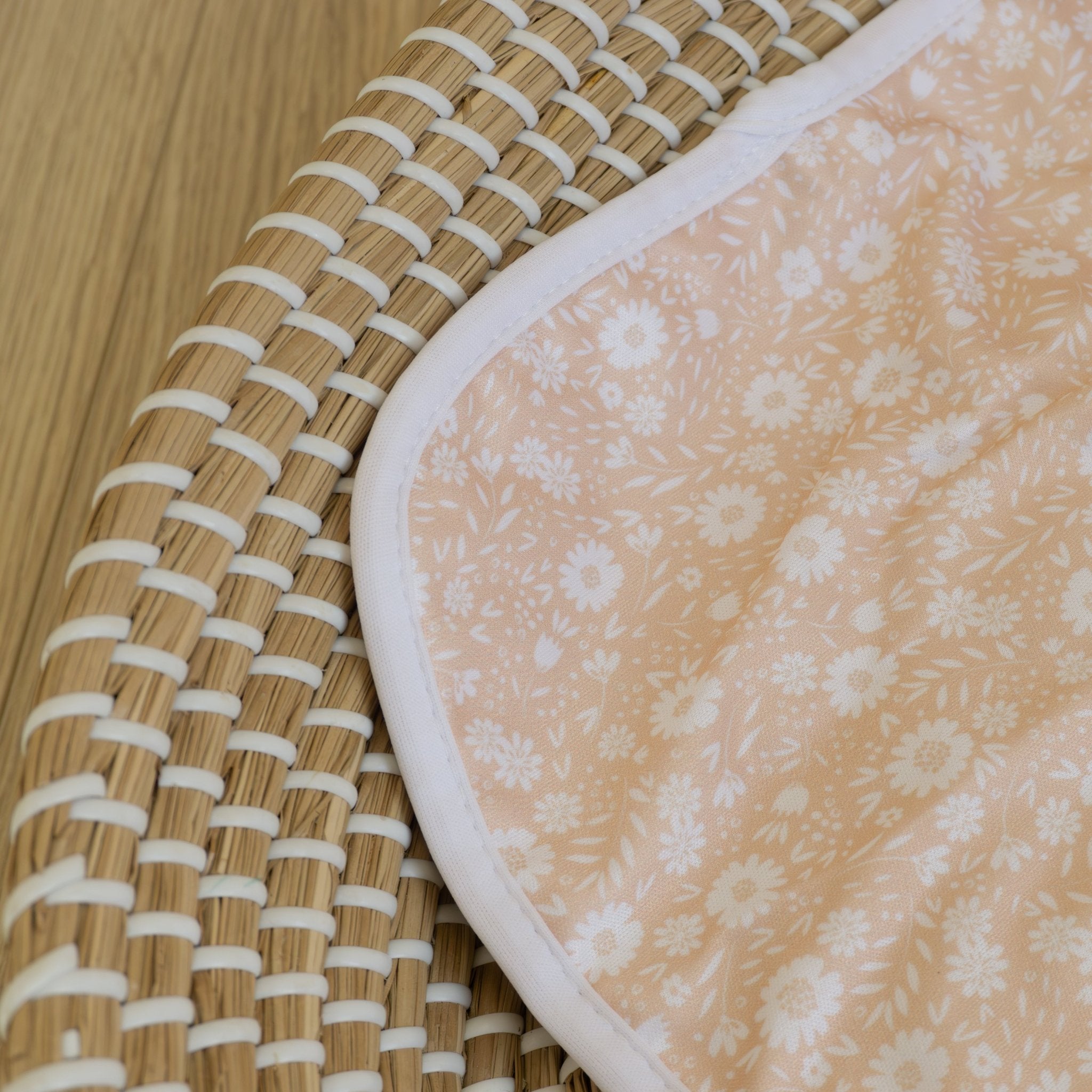 Baby Travel Changing Mats - Flower Power Peach - Modern Cloth Nappies