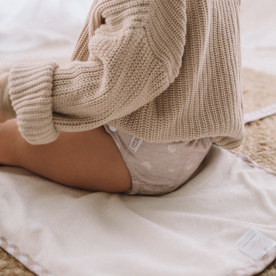 Baby Travel Changing Mats - Rainbow Oatmeal - Modern Cloth Nappies