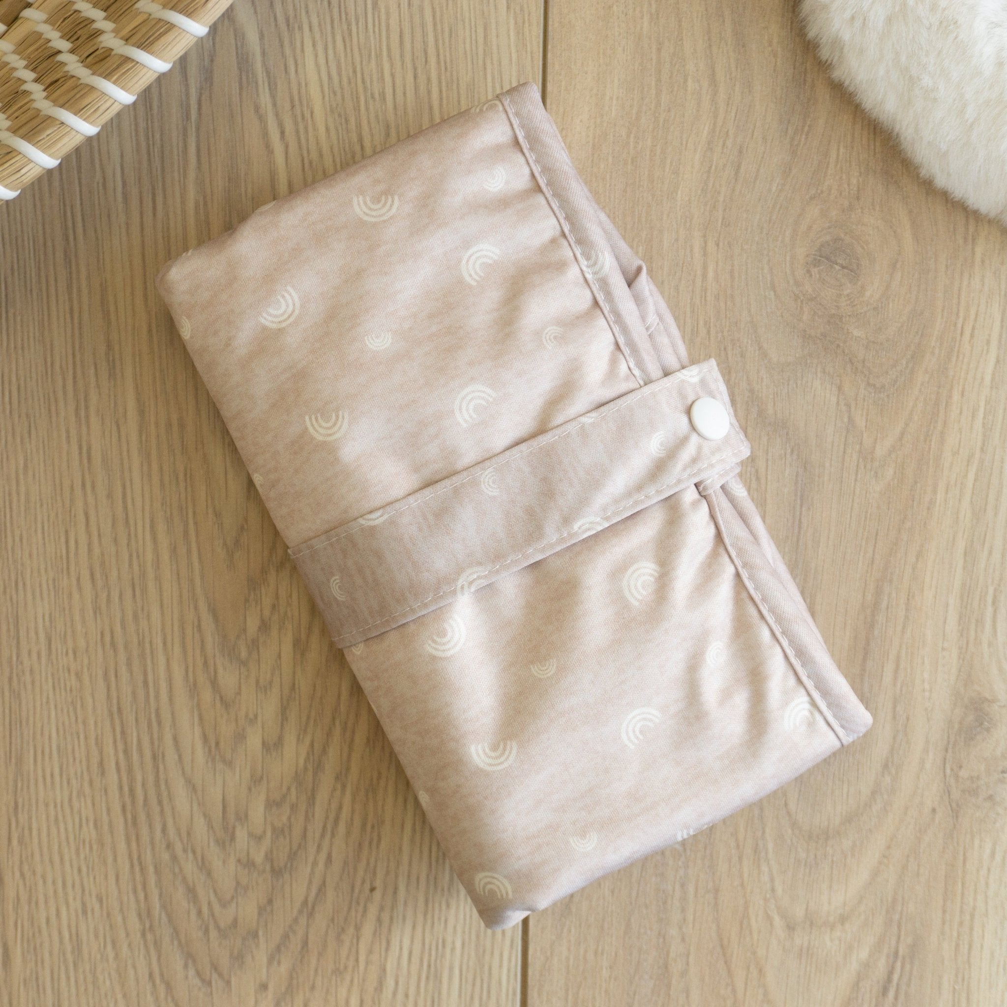 Baby Travel Changing Mats - Rainbow Oatmeal - Modern Cloth Nappies
