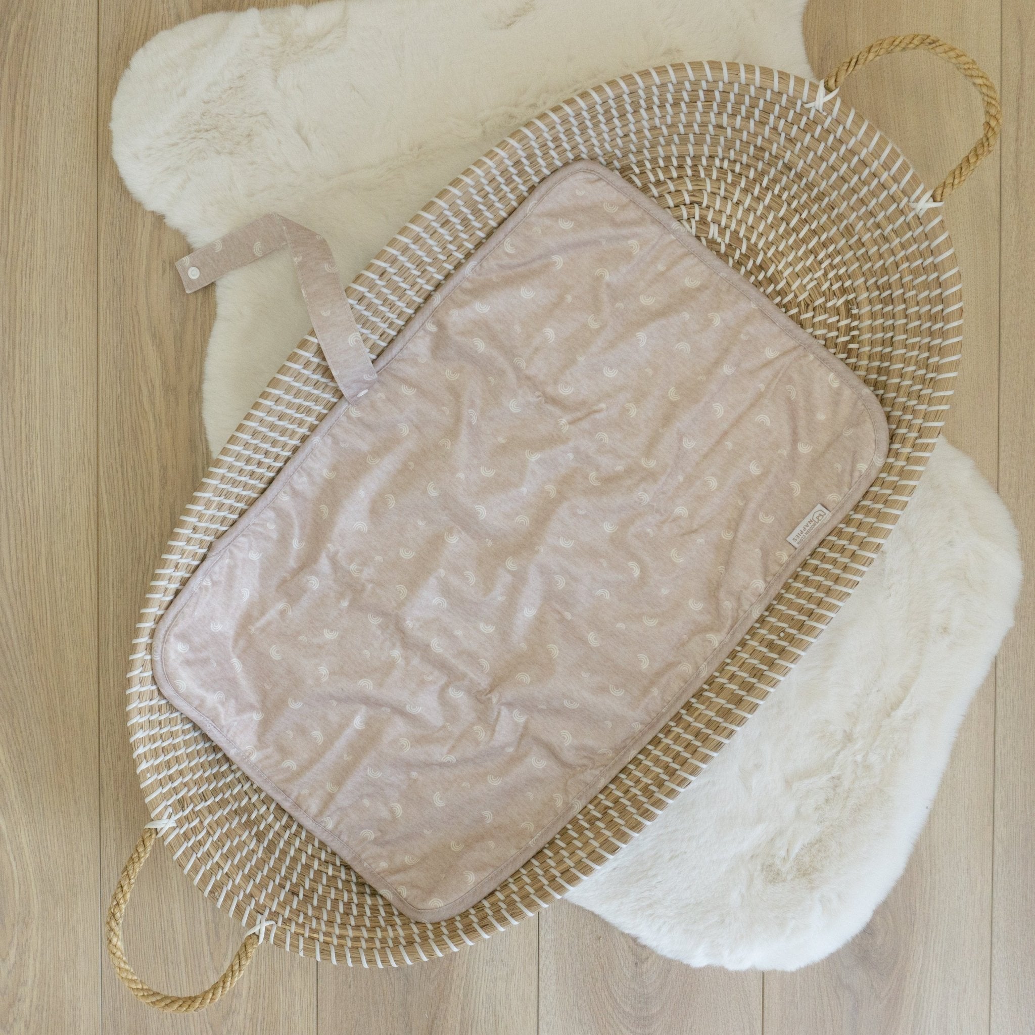 Baby Travel Changing Mats - Rainbow Oatmeal - Modern Cloth Nappies