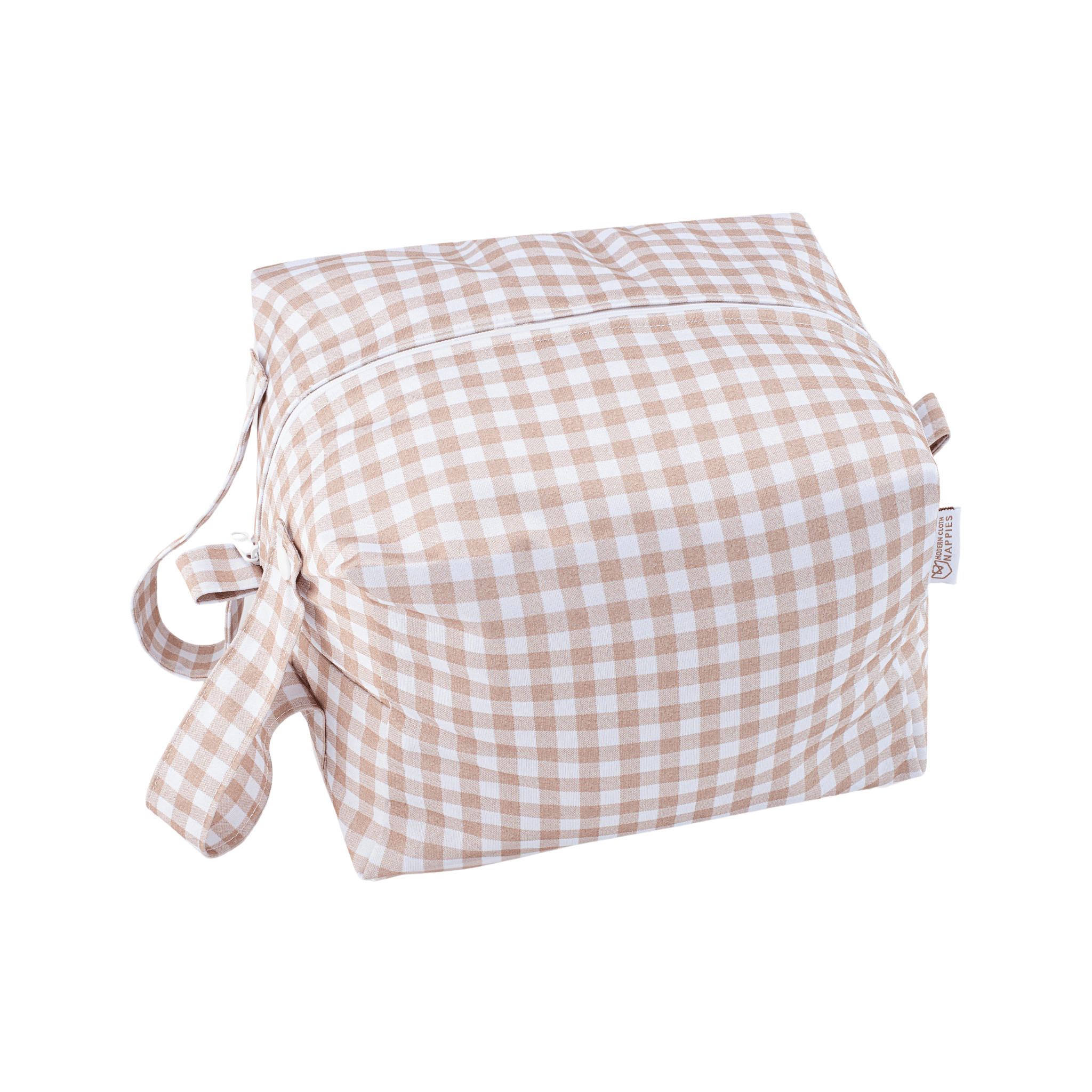 Cloth Nappy Pod - Gingham Taupe - Modern Cloth Nappies