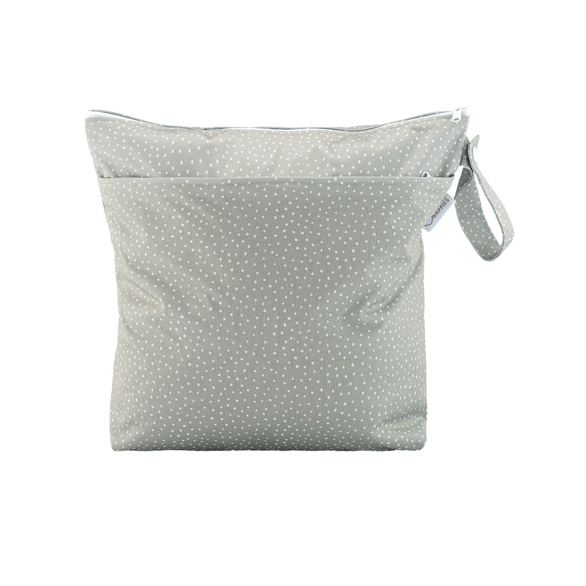 Grab & Go Nappy Wet Bags With Handle - Dottie Sage - Modern Cloth Nappies