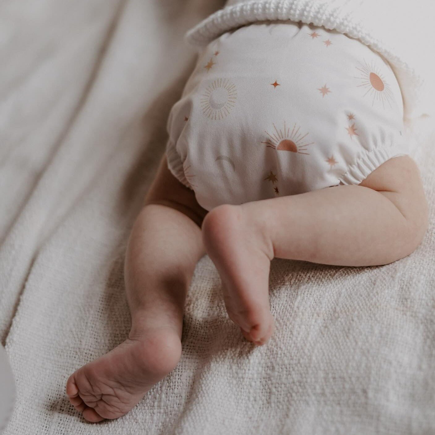 Newborn Reusable Cloth Nappy - White - Modern Cloth Nappies