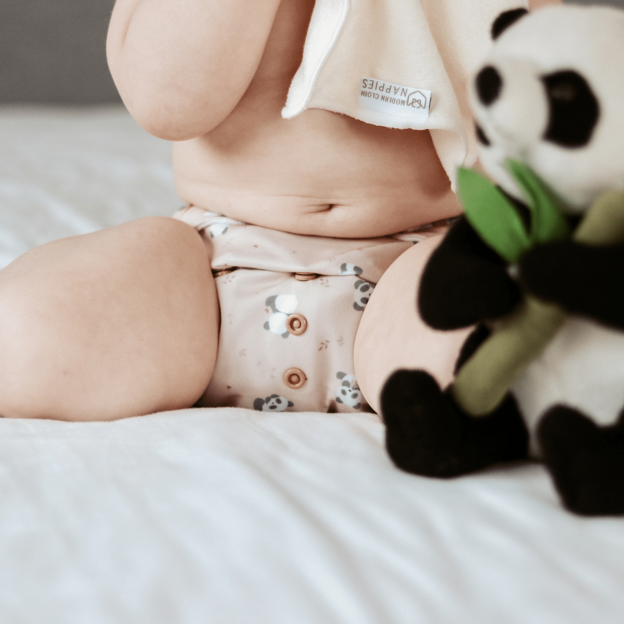 One Size All - In - One Reusable Cloth Nappy - Pandas Charity Print - Modern Cloth Nappies