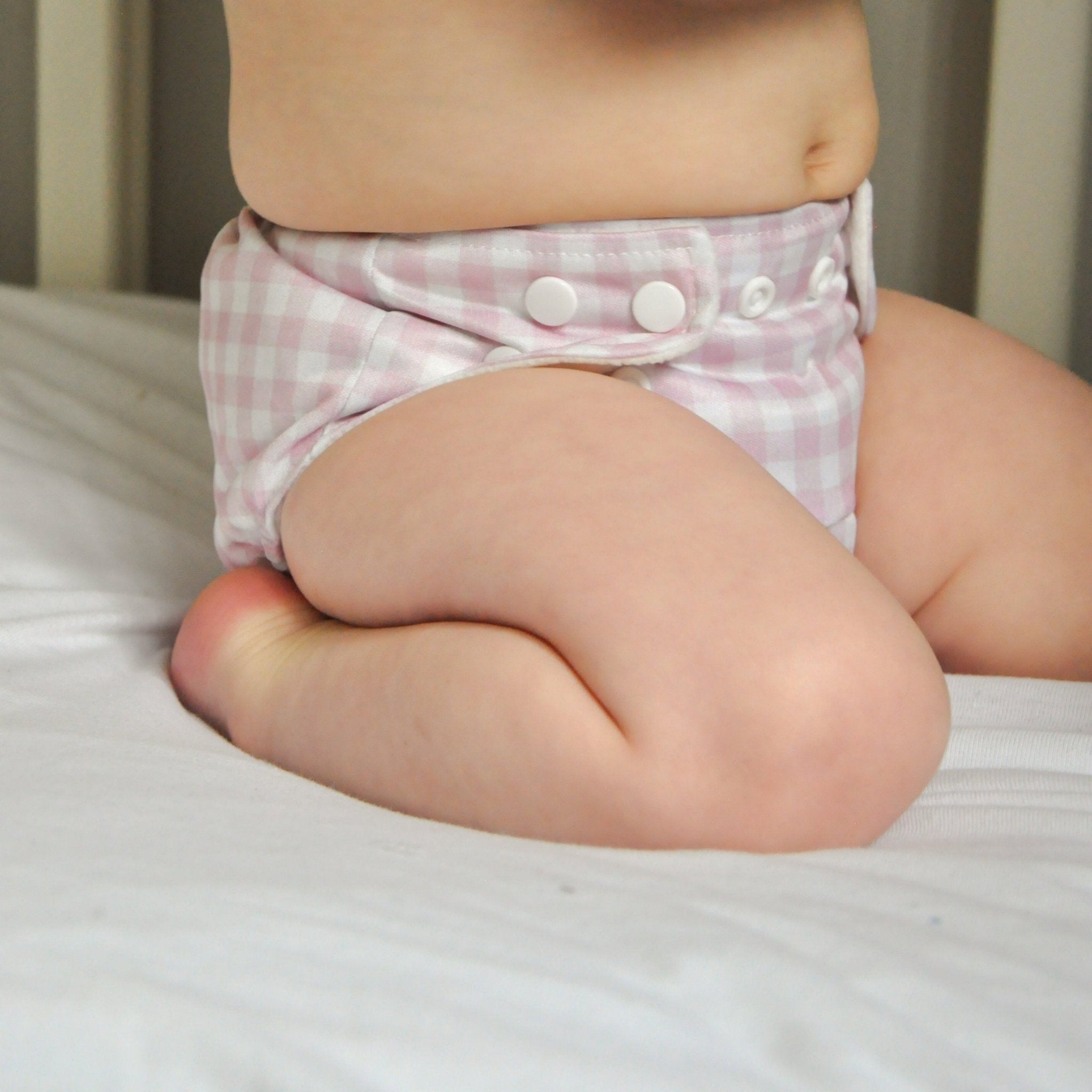 One Size All - In - One Reusable Cloth Nappy - Rose Gingham - Modern Cloth Nappies