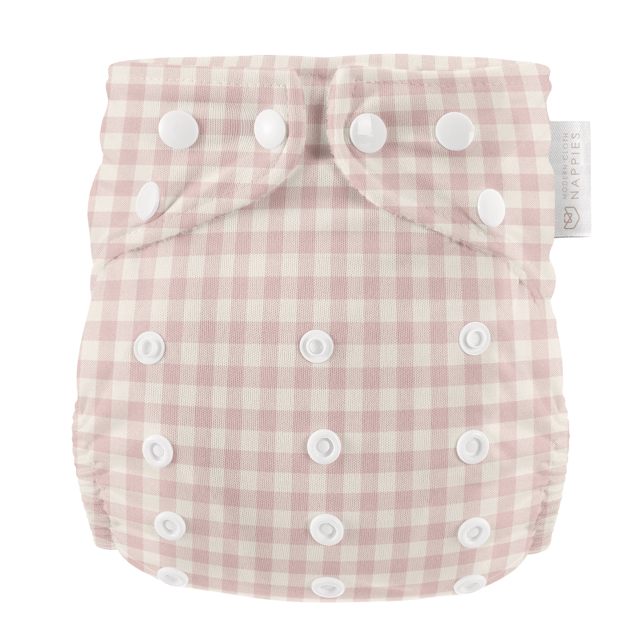 One Size All - In - One Reusable Cloth Nappy - Rose Gingham - Modern Cloth Nappies