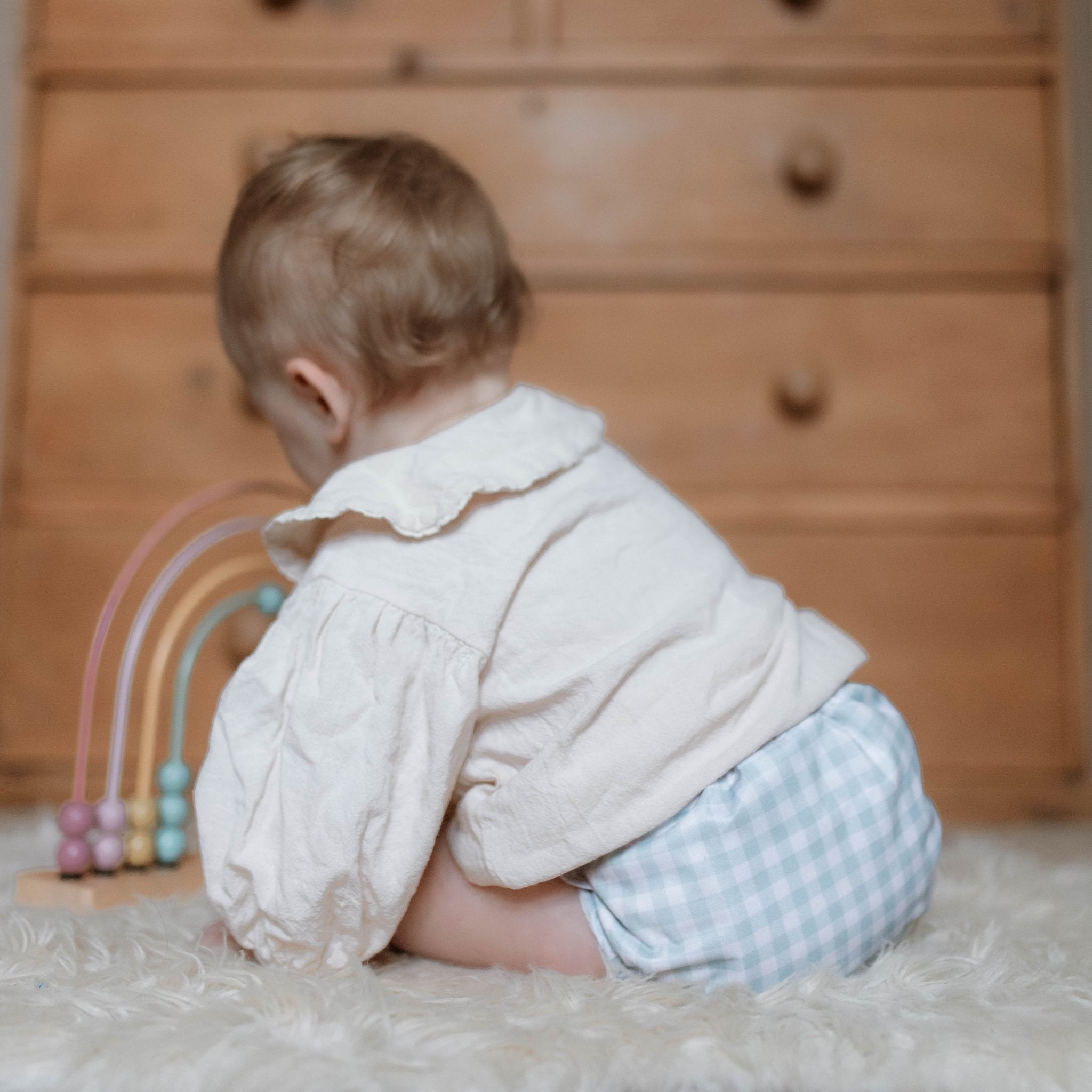 One Size All - In - One Reusable Cloth Nappy - Sage Gingham - Modern Cloth Nappies