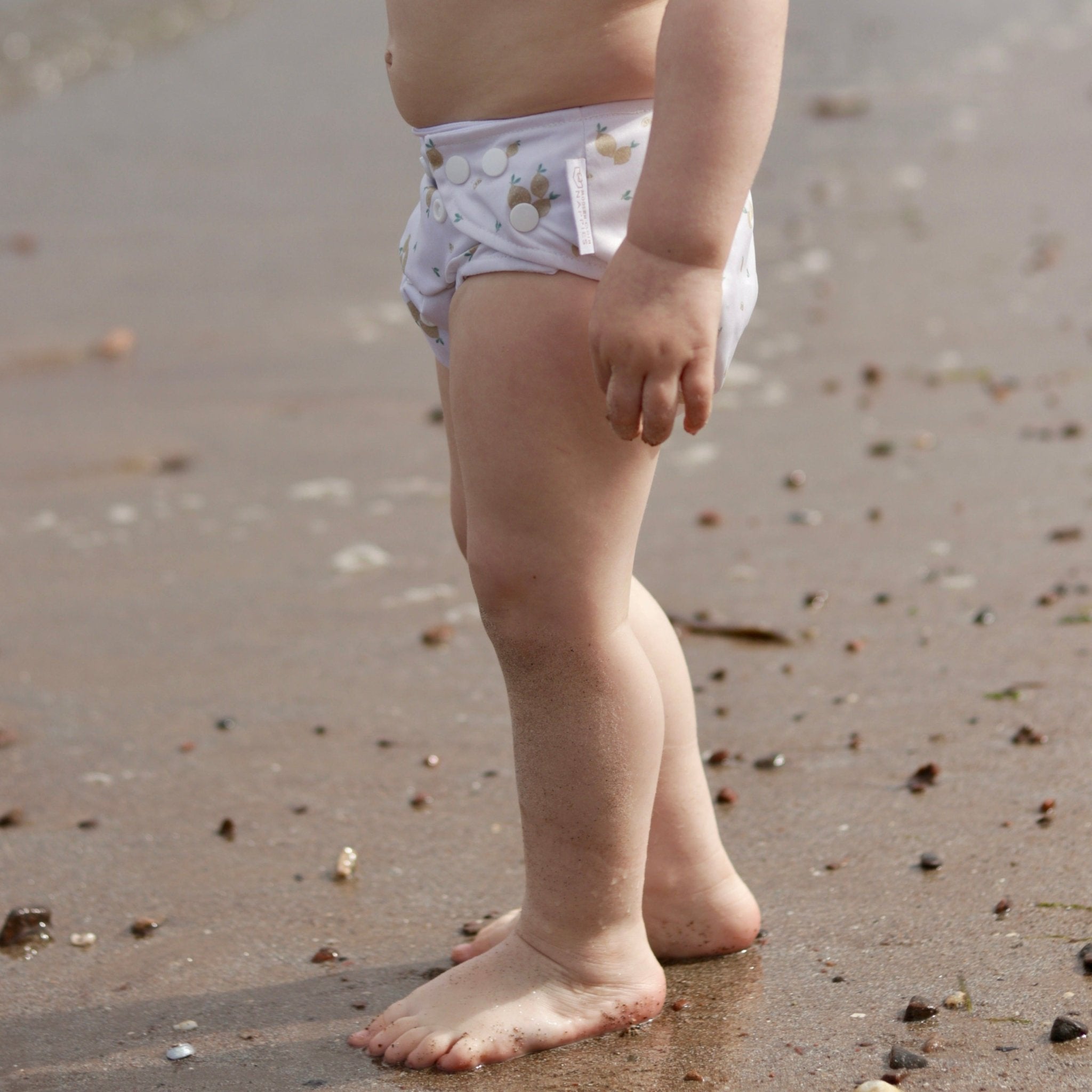 One Size Baby to Toddler Reusable Swim Nappies - Beige Spot - Modern Cloth Nappies