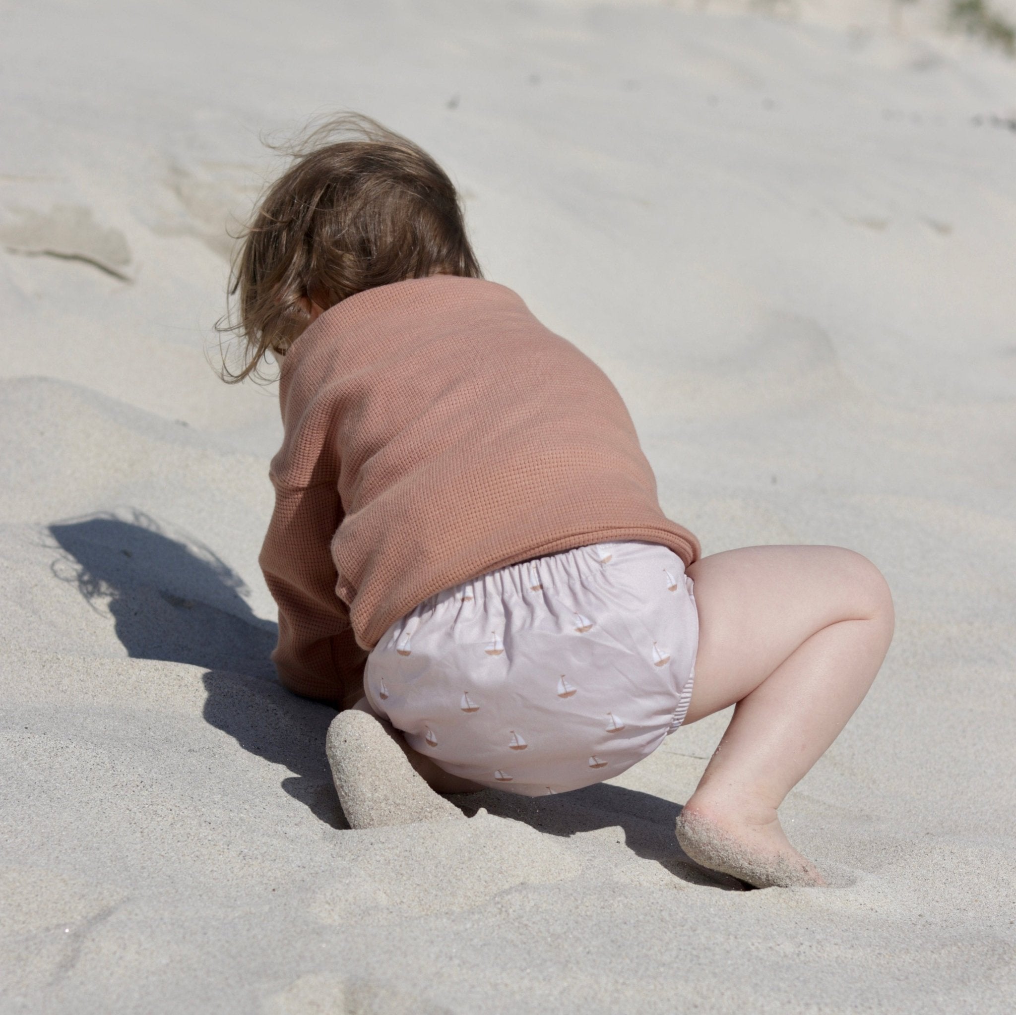 One Size Baby to Toddler Reusable Swim Nappies - Bobbing Boats - Modern Cloth Nappies