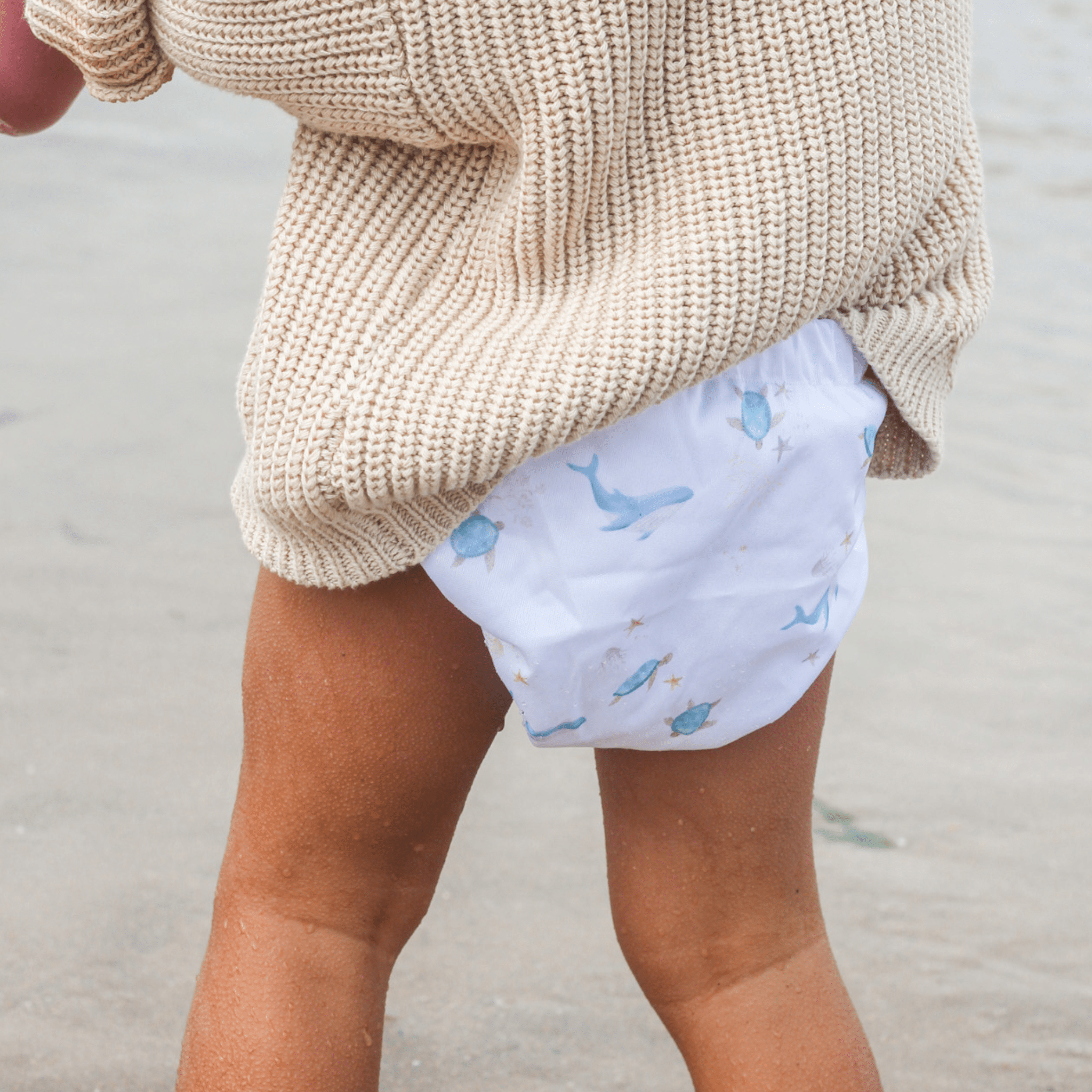 One Size Baby to Toddler Reusable Swim Nappies - Ocean Cuddles - Modern Cloth Nappies