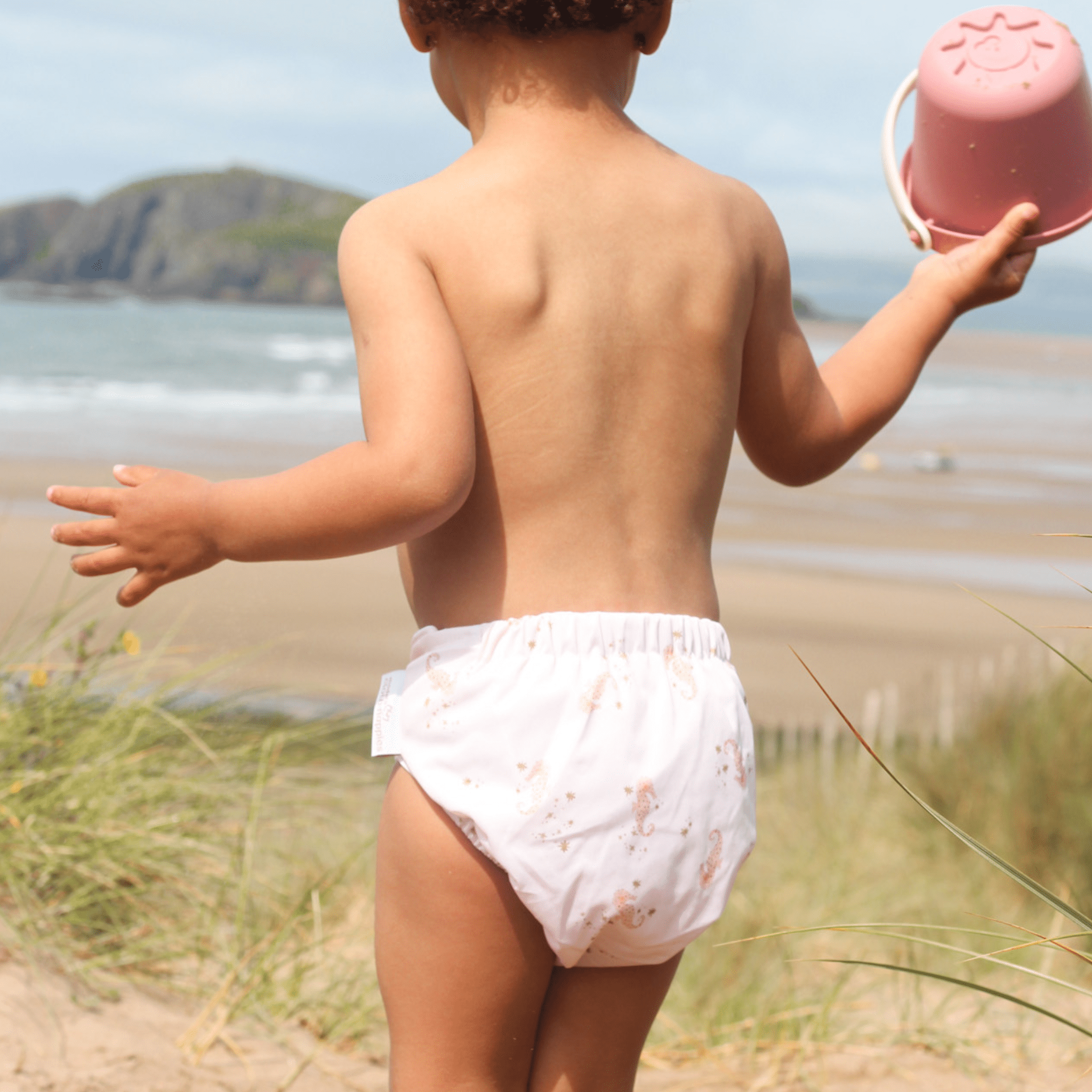 One Size Baby to Toddler Reusable Swim Nappies - Seahorse Snuggles - Modern Cloth Nappies