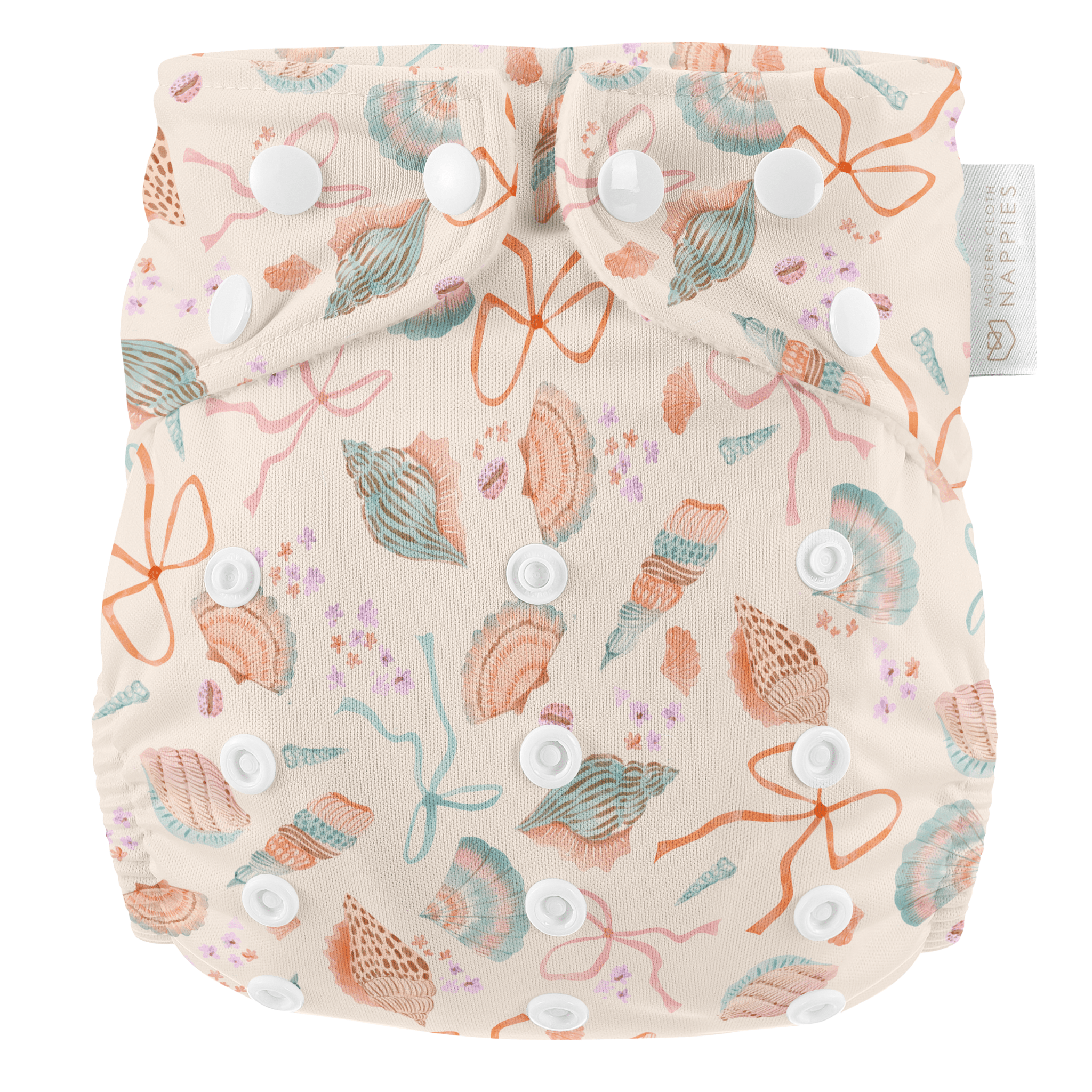 One Size Baby to Toddler Reusable Swim Nappies - Seashell Belle - Modern Cloth Nappies