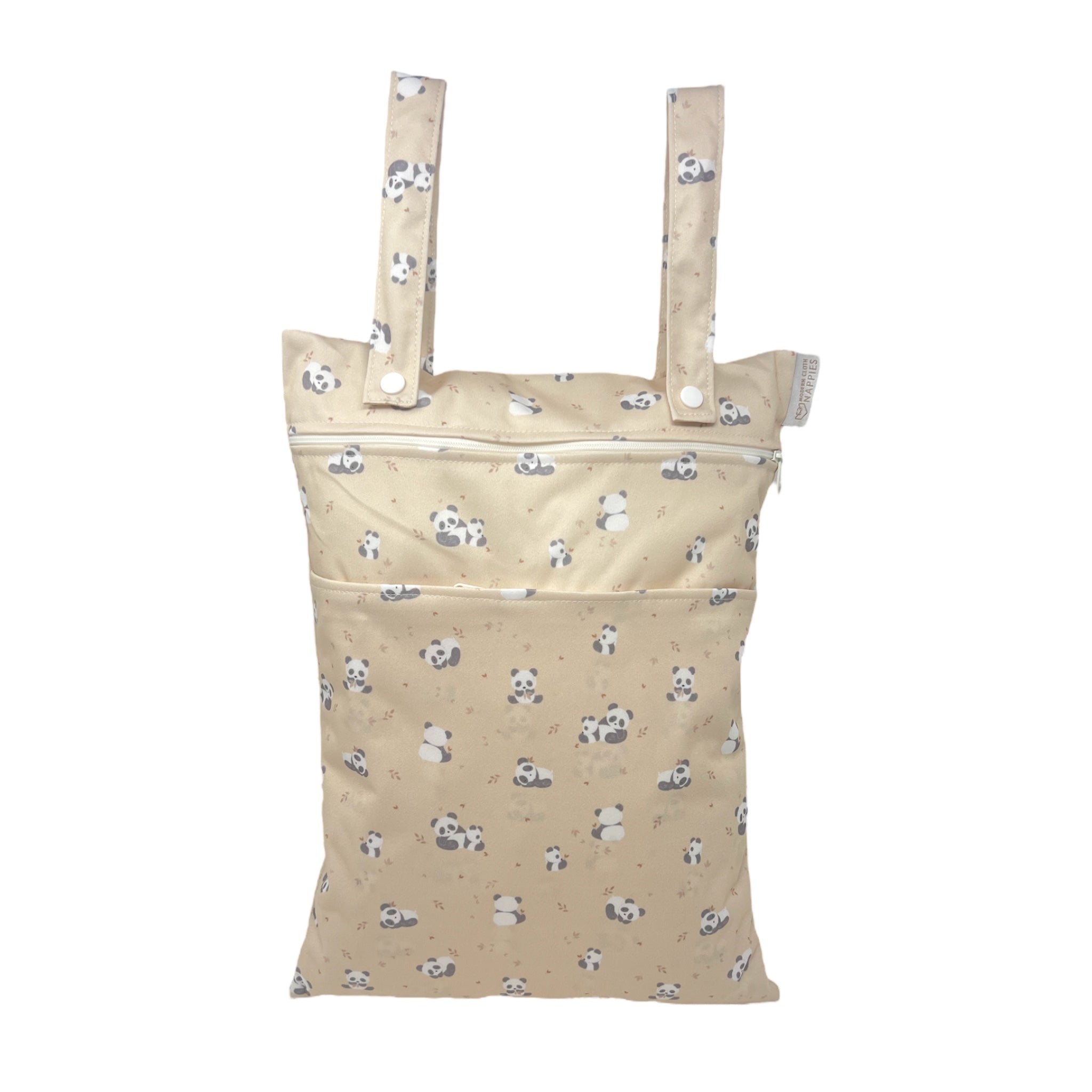 Out & About Double Pocket Nappy Wet Bag - Pandas - Modern Cloth Nappies