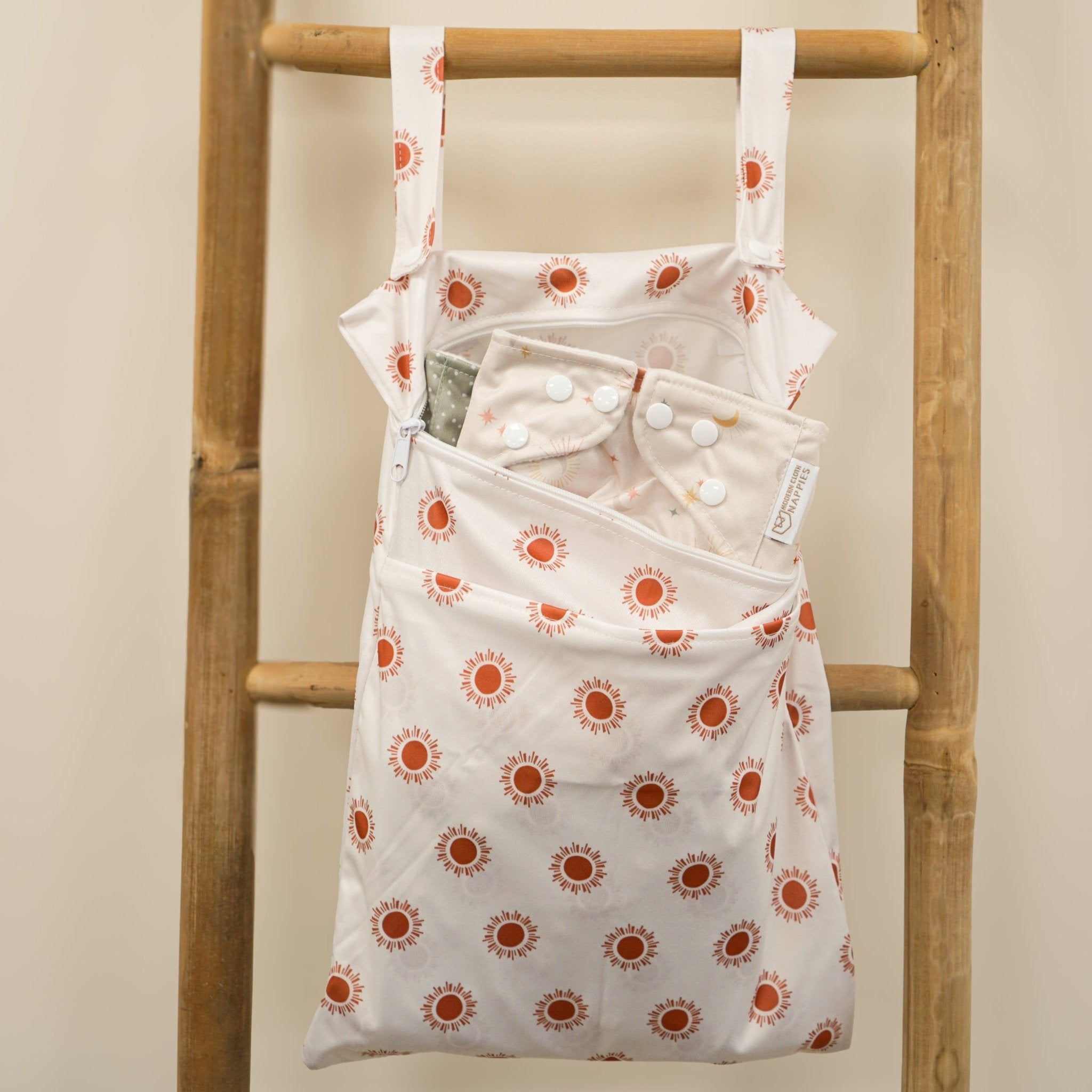 Out & About Double Pocket Nappy Wet Bag - Soleil - Modern Cloth Nappies