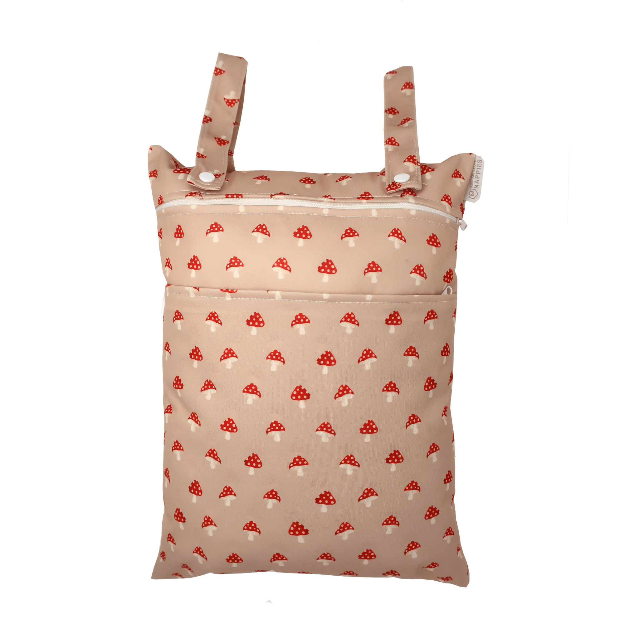 Out & About Double Pocket Nappy Wet Bag - Toadstool - Modern Cloth Nappies