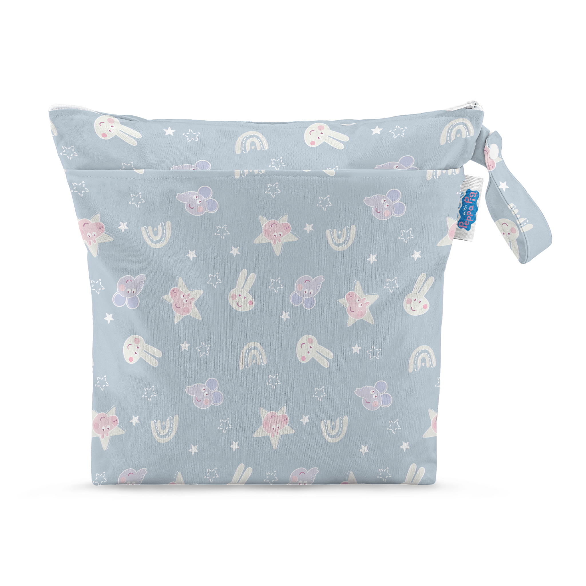Peppa Pig Grab & Go Nappy Wet Bag - Blue Mix Peppa & Friends - Modern Cloth Nappies
