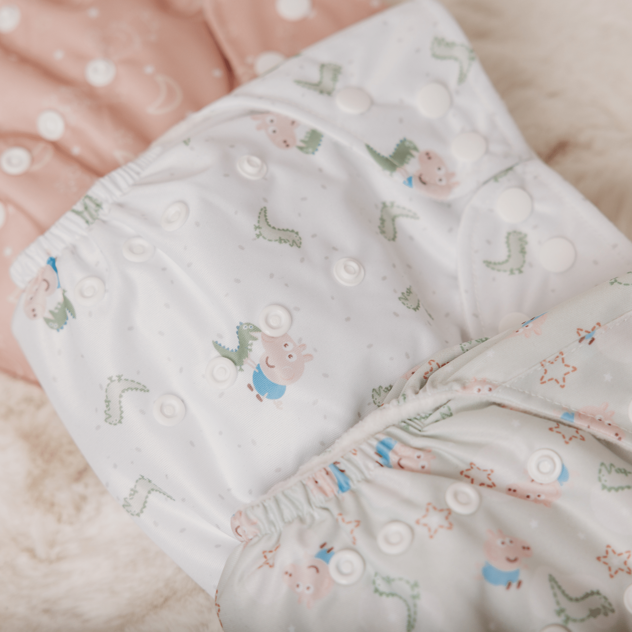 Peppa Pig Mix & Match Bundle of 5 x One Size All - In - One Nappies - Modern Cloth Nappies