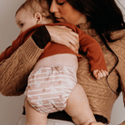 Peppa Pig One Size All - In - One Reusable Cloth Nappy - Blush Stripe - Modern Cloth Nappies