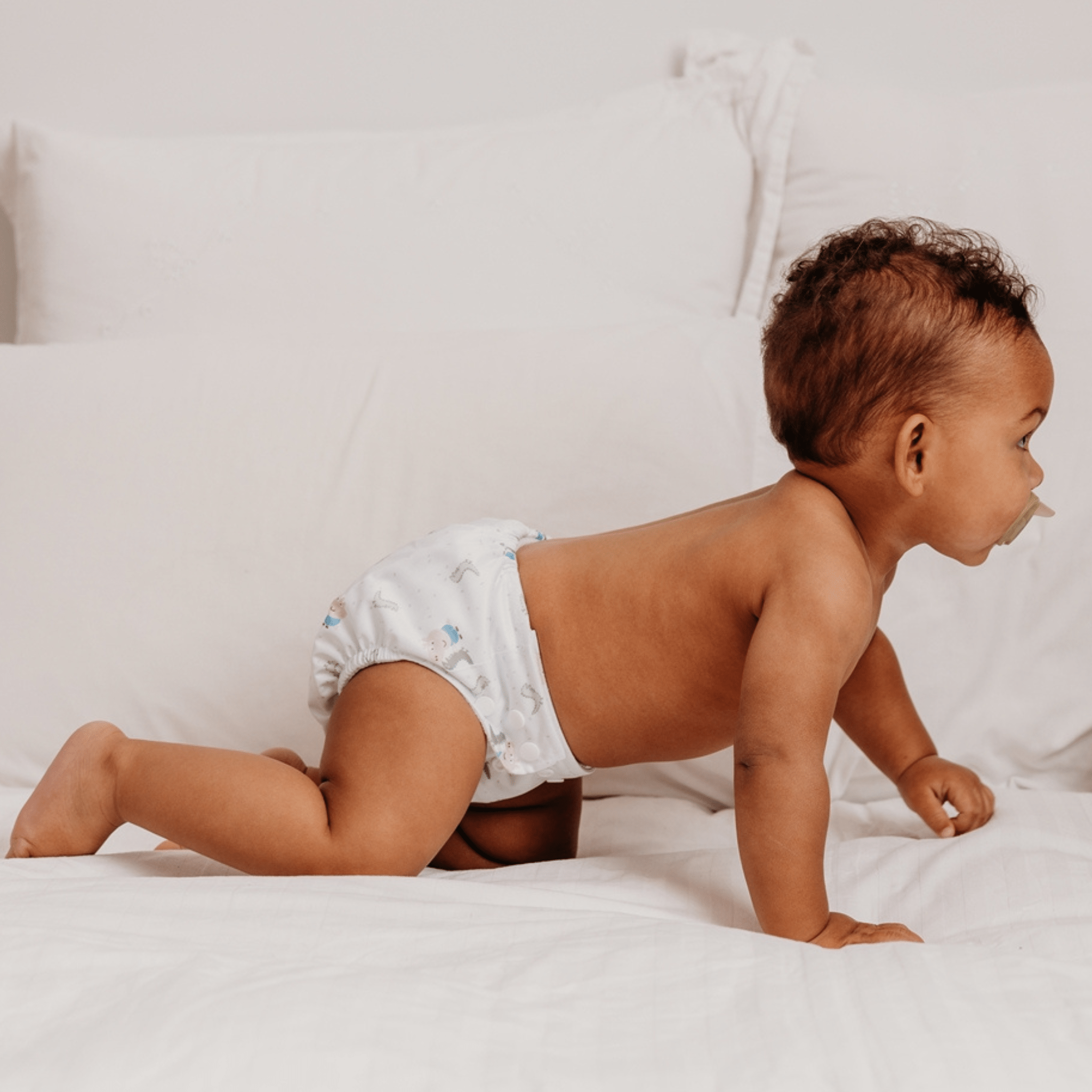 Peppa Pig One Size All - In - One Reusable Cloth Nappy - George & Mr.Dinosaur | White - Modern Cloth Nappies