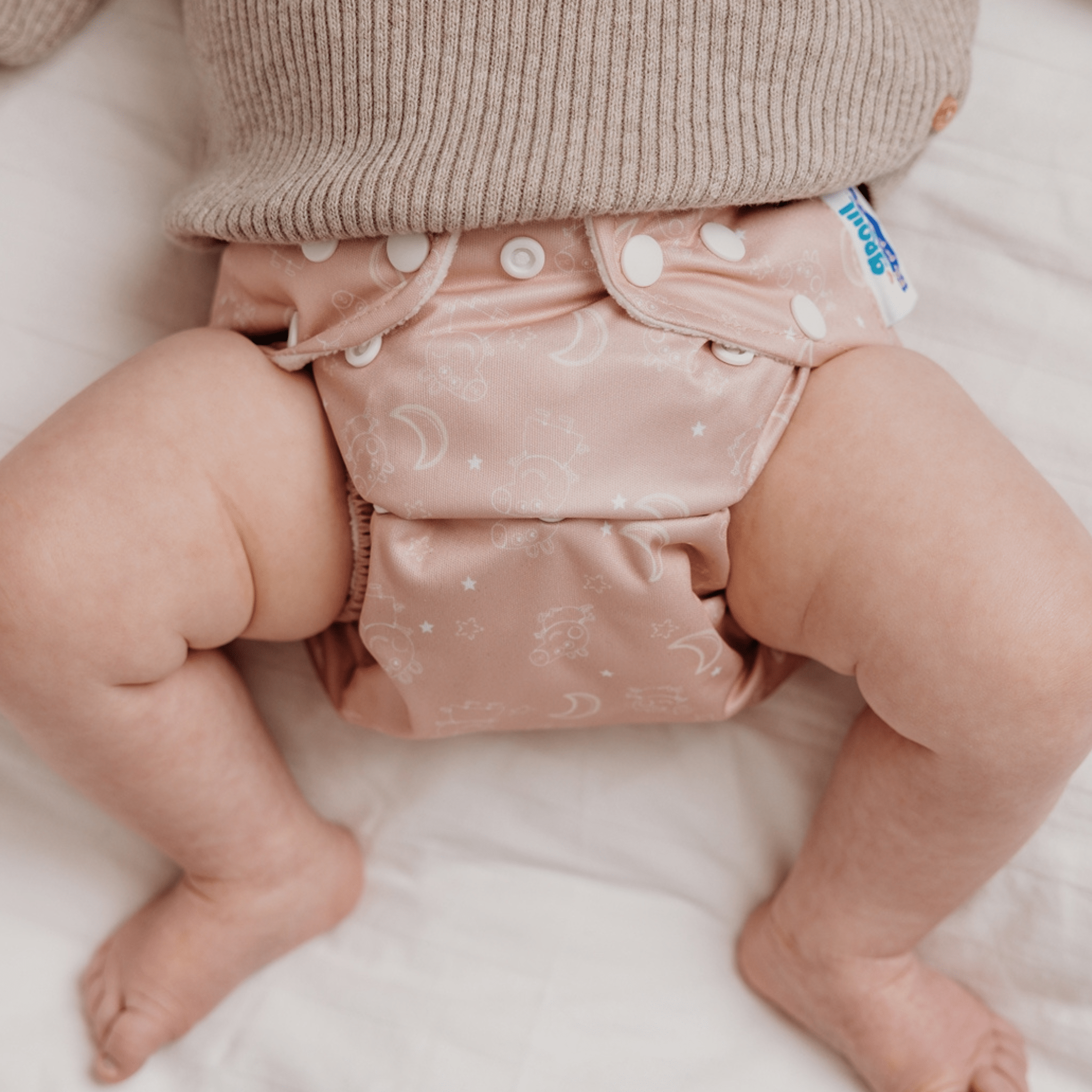 Peppa Pig One Size All - In - One Reusable Cloth Nappy - Moons & Stars - Modern Cloth Nappies