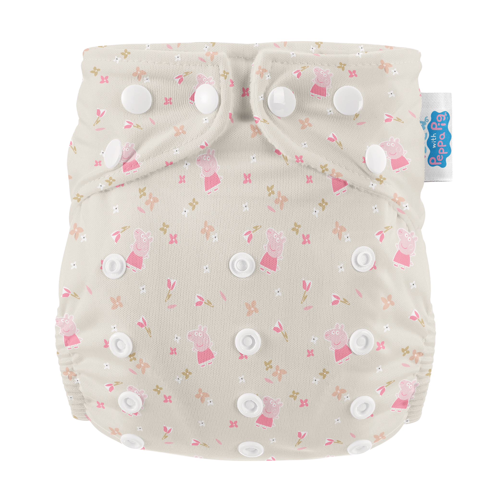 Peppa Pig One Size All - In - One Reusable Cloth Nappy - Peppa Floral - Modern Cloth Nappies
