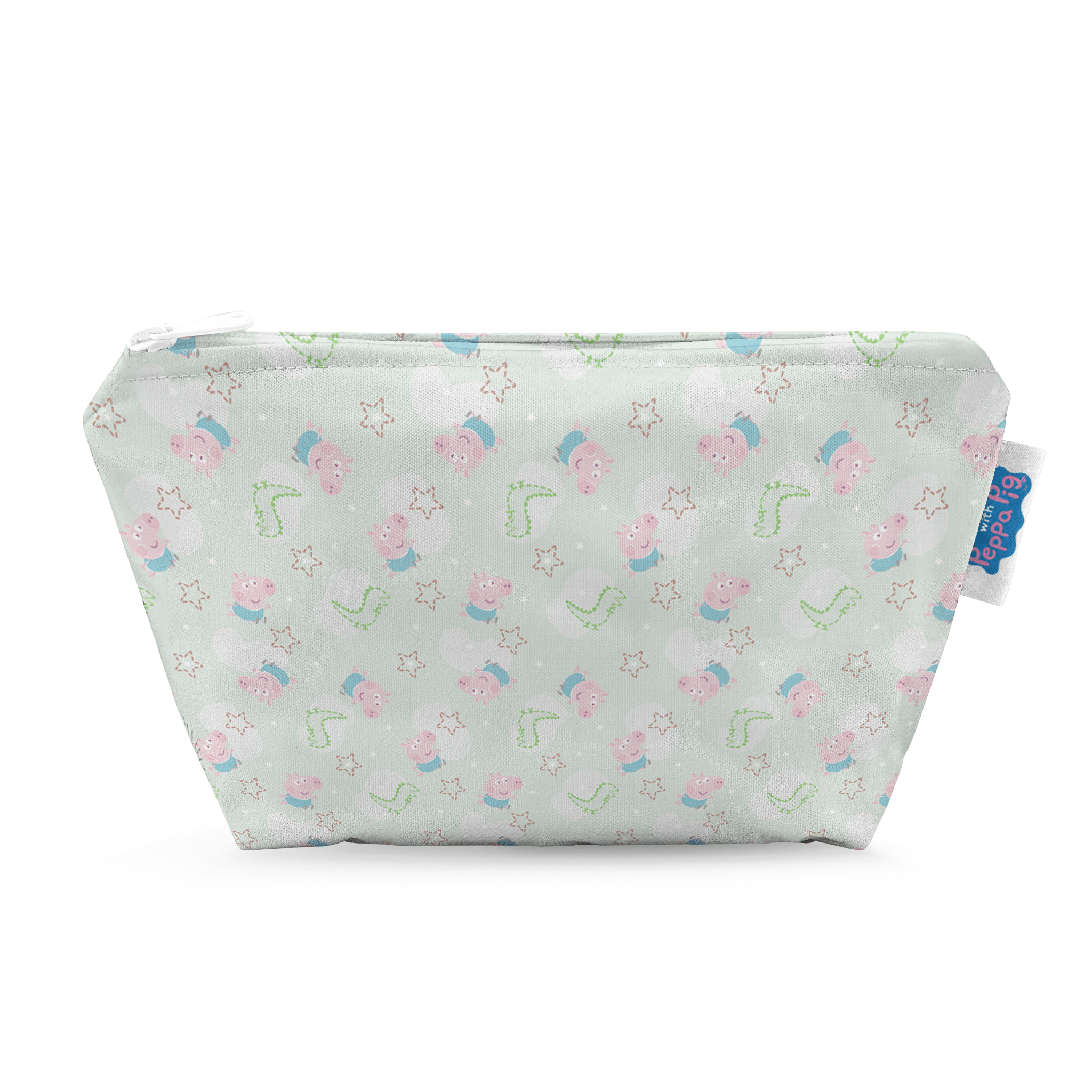 Peppa Pig Small Reusable Cloth Wipe Wet Bag - George Pig | Sage - Modern Cloth Nappies