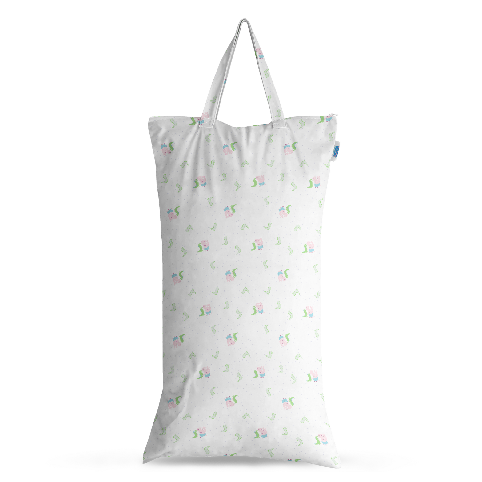 Peppa Pig XL Wet Bag Reusable Cloth Nappy Pail - George & Mr.Dinosaur | White - Modern Cloth Nappies