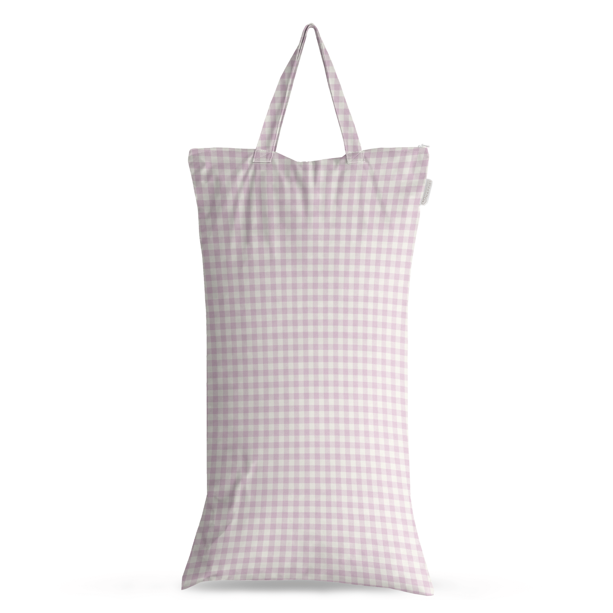 XL Wet Bag - Reusable Cloth Nappy Pail - Lilac Gingham - Modern Cloth Nappies