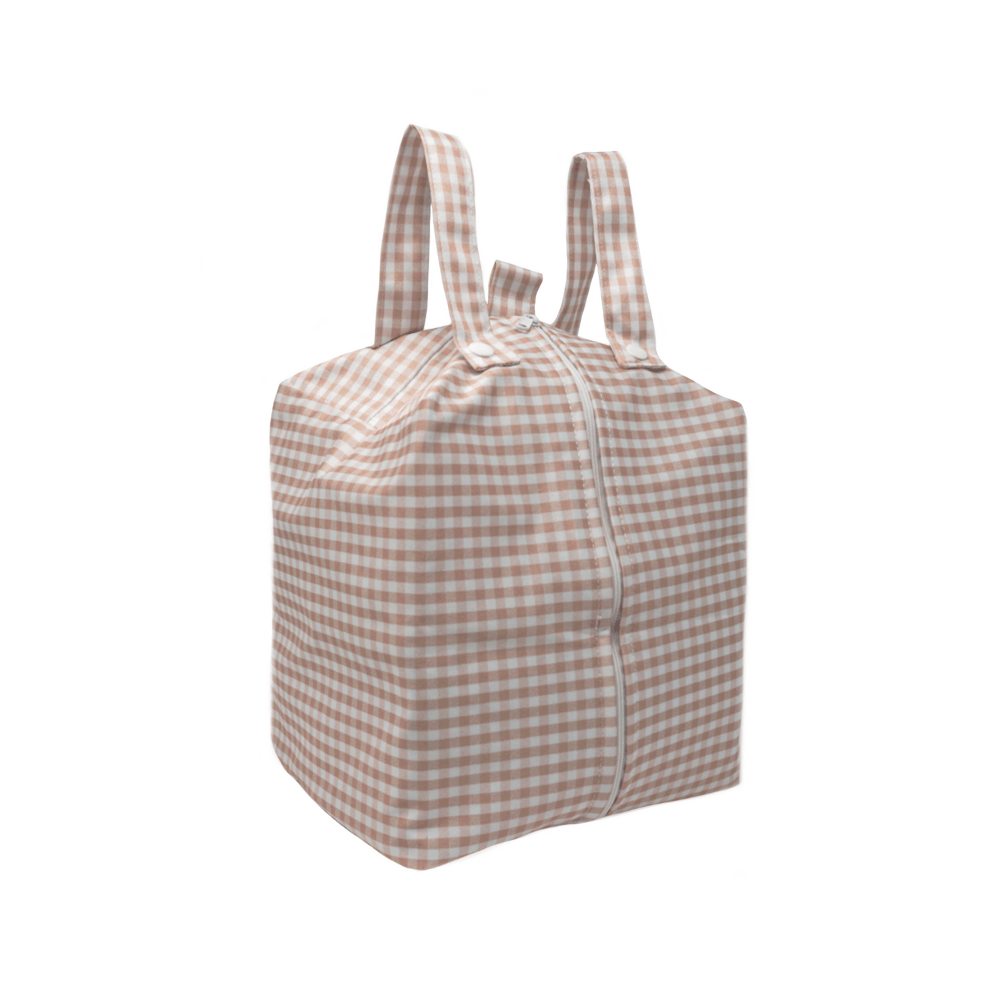 Cloth Nappy Pod - Stone Gingham - Modern Cloth Nappies