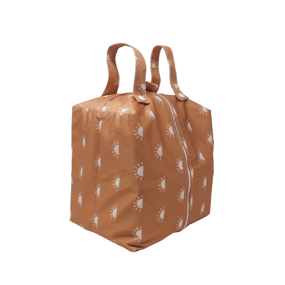 Cloth Nappy Pod - Sunnies Camel with White - Modern Cloth Nappies