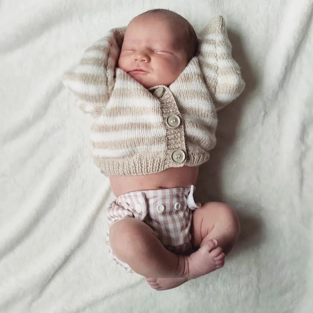 Newborn Reusable Cloth Nappy - White - Modern Cloth Nappies