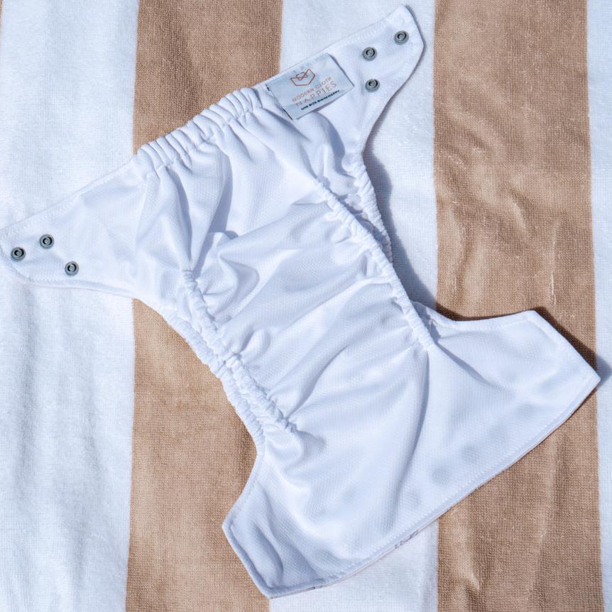 One Size Baby to Toddler Reusable Swim Nappies - Beige Spot - Modern Cloth Nappies