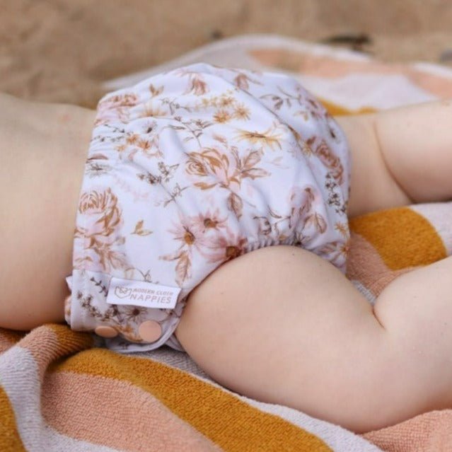 One Size Baby to Toddler Reusable Swim Nappies - Beige Spot - Modern Cloth Nappies
