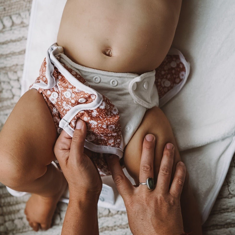 One Size Organic Bamboo Bedtime Pearl Reusable Cloth Nappy - Modern Cloth Nappies
