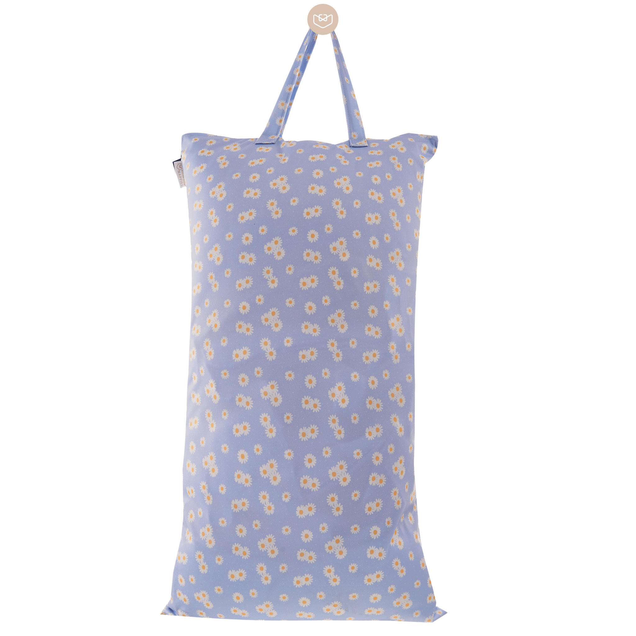 XL Wet Bag - Reusable Cloth Nappy Pail - Ditsy Daisy Sky Blue - Modern Cloth Nappies