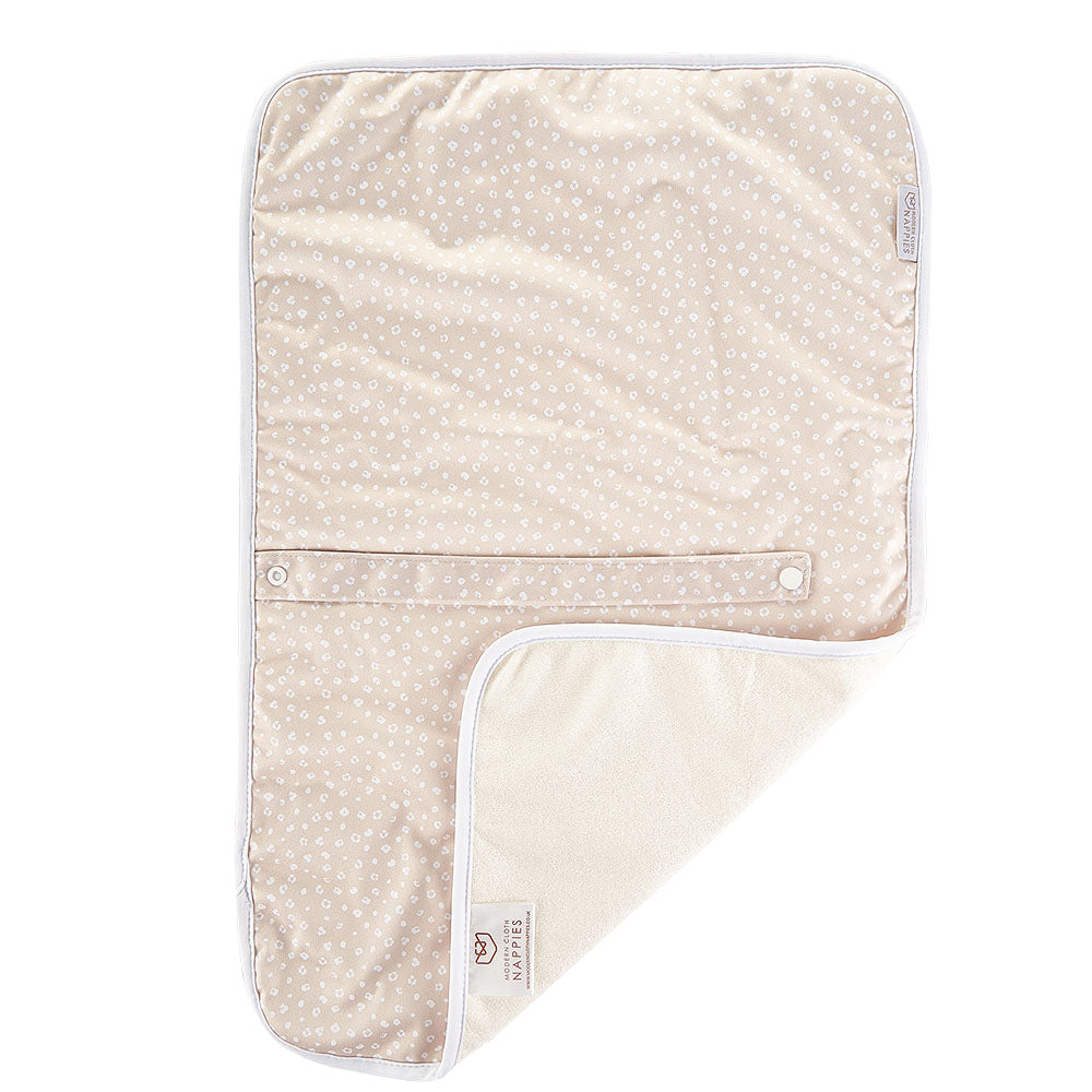 reusable baby changing mat portable / travel - neutral leopard print