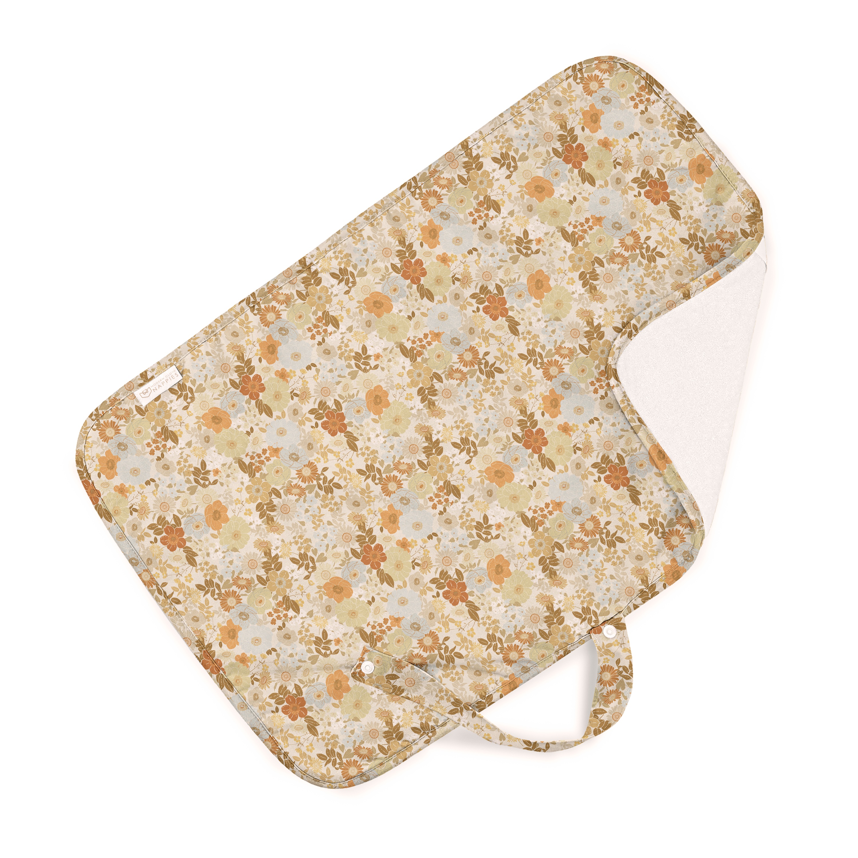 reusable baby changing mat portable / travel - floral