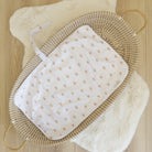 reusable baby changing mat portable / travel - pattern white and tan sun shines - unisex
