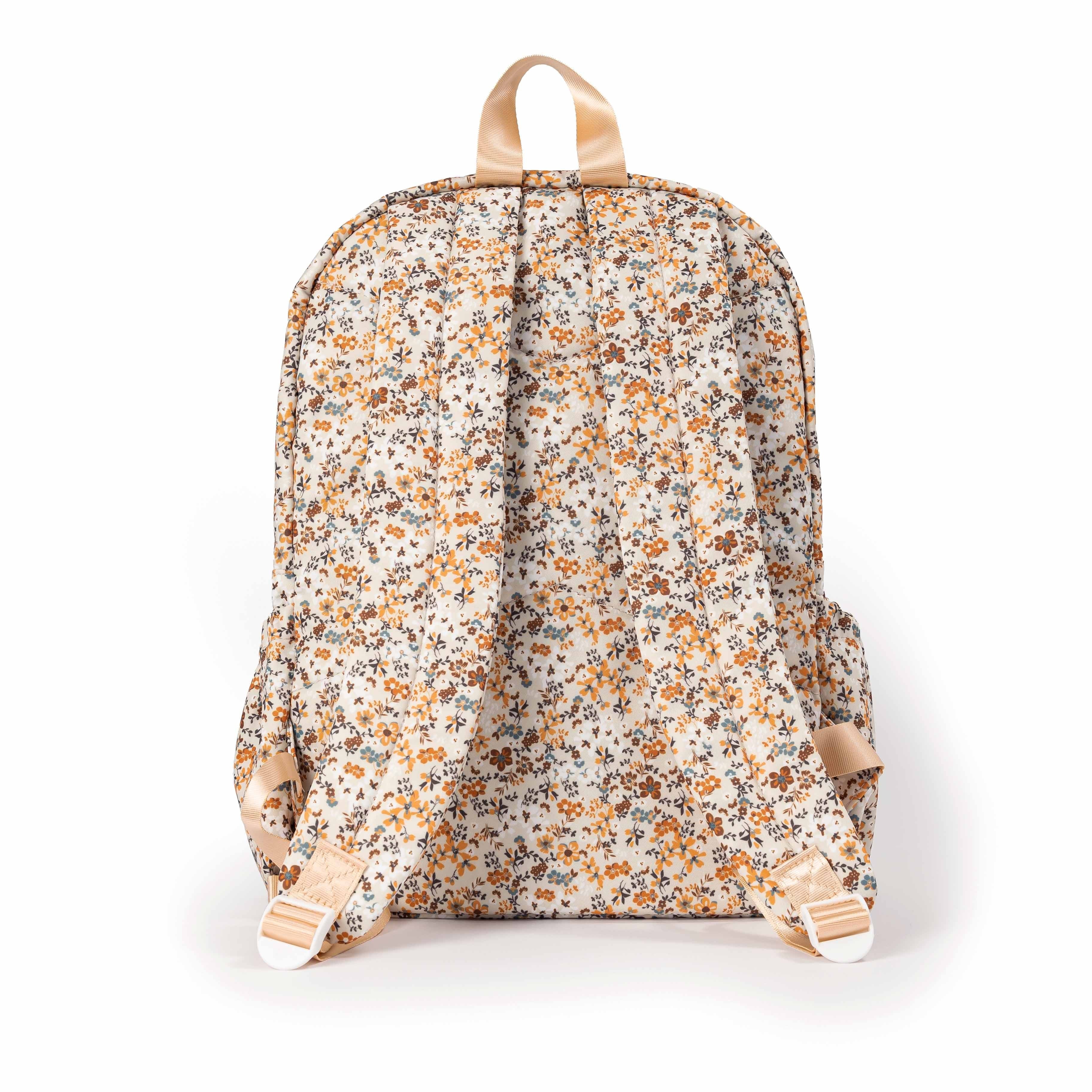back of changing bag with padded shoulder straps