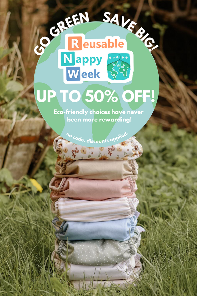 reusable nappy week 2024 up to 50% off!
